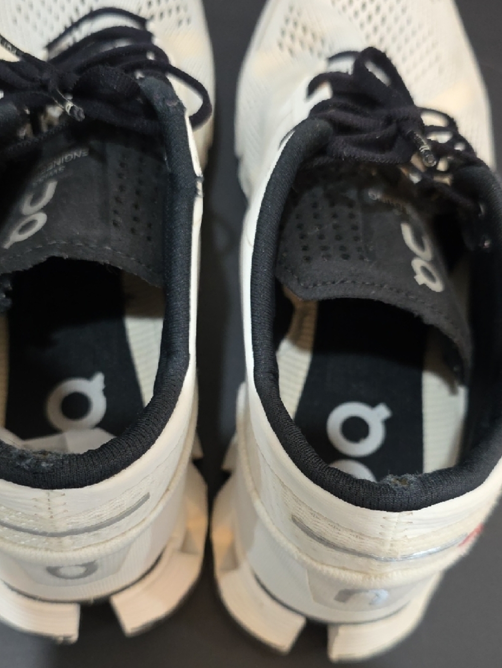 On Cloud X Running Womens Sneakers in Off-White with Black Accents Size 7 - Picture 5 of 10